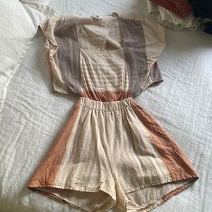 ANTHROPOLOGIE OPEN BACK ROMPER